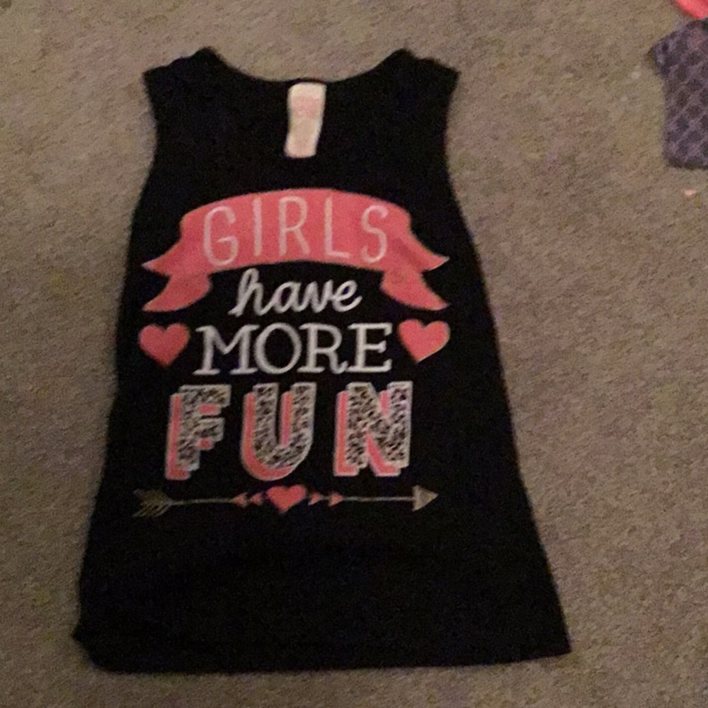 A girls have more fun shirt and a cheetah cover up